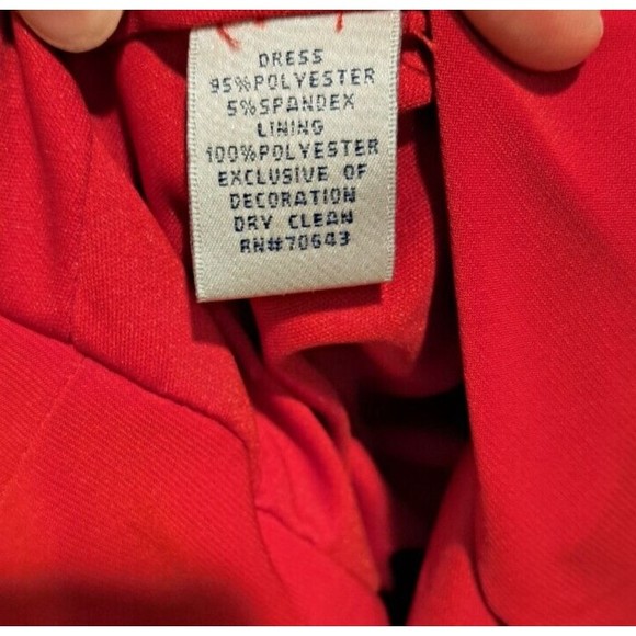 NWT Jessica Howard Red Banded Mini Dress Size 14P Cap Sleeve with Sequins - Picture 6 of 6